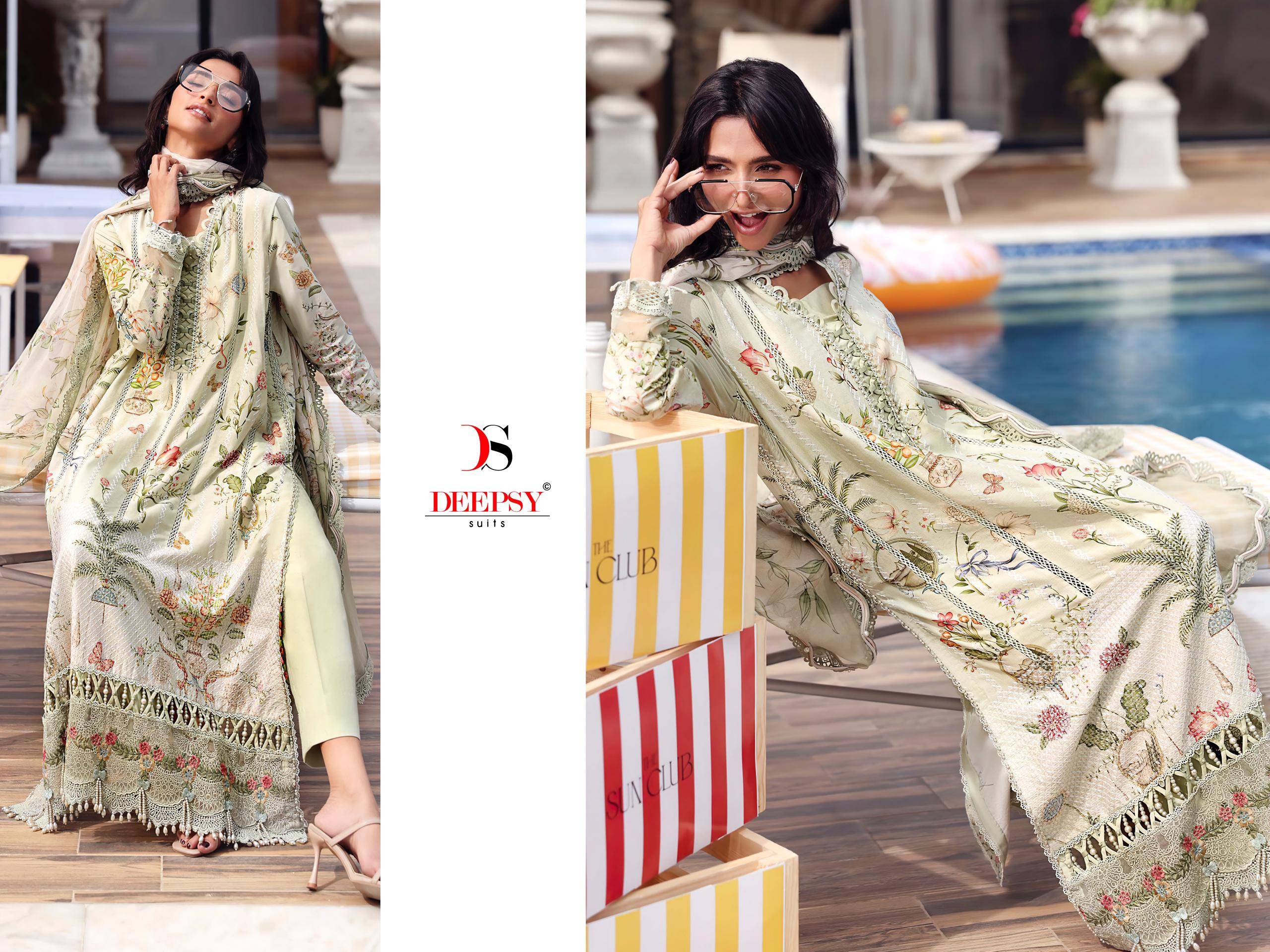 MARIA B. Mprint 25-7 by DEEPSY SUITS 2061 to 2068 series Indian Pakistani ethnic wear Pure Cotton At Wholesale Price